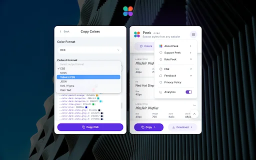 Peek – Design & Asset Toolkit ڈاؤن لوڈ کریں | ویب ڈیزائن اور ڈیولپمنٹ ٹول - Screenshot 5