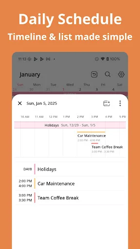 Simple Calendar ڈاؤن لوڈ کریں – شیڈول اور ریمائنڈر کے لیے بہترین ایپ - Screenshot 4