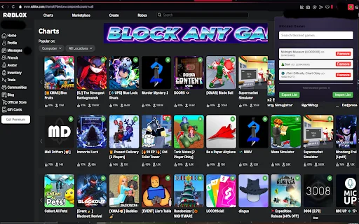 Roblox Game Blocker ڈاؤن لوڈ کریں – ناپسندیدہ گیمز چھپائیں - Screenshot 3