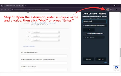 Easy Custom Autofill ڈاؤن لوڈ کریں – فارم فلنگ کو آسان بنائیں - Screenshot 1