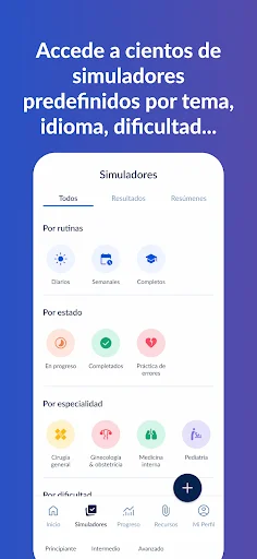 Gliamediq: Simulador ENARM ڈاؤن لوڈ کریں – طبی امتحان کی تیاری - Screenshot 4