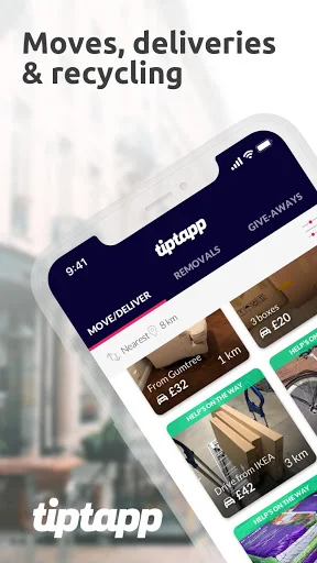 Tiptapp ڈاؤن لوڈ کریں – گھریلو سامان کی نقل و حمل اور ری سائیکلنگ - Screenshot 1