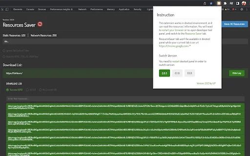 Save All Resources ڈاؤن لوڈ کریں – ویب سائٹ کے وسائل محفوظ کریں - Screenshot 1
