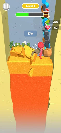 Dig Gem Mining ڈاؤن لوڈ کریں – دلچسپ خزانے کی تلاش کا کھیل - Screenshot 3