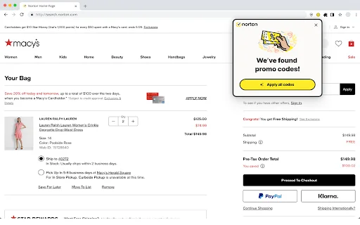 Norton Coupons ڈاؤن لوڈ کریں – آن لائن خریداری پر بچت کریں - Screenshot 1