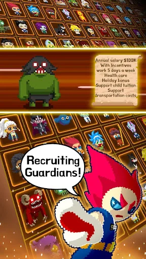 Videogame Guardians ڈاؤن لوڈ کریں – بہترین ریٹرو آئیڈل آر پی جی گیم - Screenshot 4