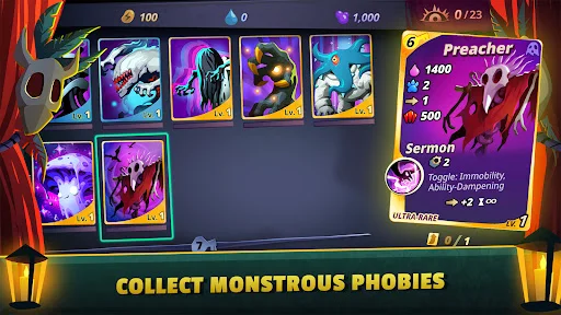 Phobies: Turn-Based Card Battle ڈاؤن لوڈ کریں – بہترین اسٹریٹجی گیم - Screenshot 3