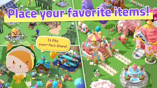 The Secret of Cat Island ڈاؤن لوڈ کریں – بلیوں کا پیارا فارمنگ گیم - Screenshot 3