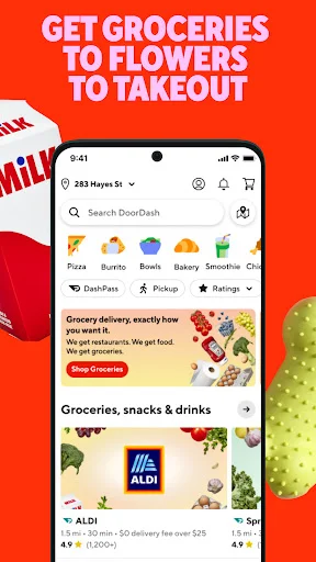 DoorDash ڈاؤن لوڈ کریں – کھانا اور گروسری کی فوری ڈیلیوری - Screenshot 2