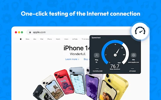 Speed Test for Chrome ڈاؤن لوڈ کریں – انٹرنیٹ کی رفتار چیک کریں - Screenshot 1