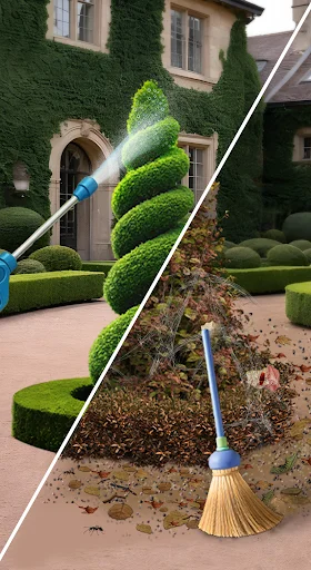 Lawn Care ASMR Cleaning ڈاؤن لوڈ کریں – بہترین گارڈن گیم - Screenshot 7