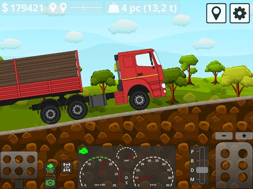 Mini Trucker ڈاؤن لوڈ کریں – بہترین 2D آف روڈ ٹرک سمیلیٹر گیم - Screenshot 16