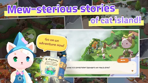 The Secret of Cat Island ڈاؤن لوڈ کریں – بلیوں کا پیارا فارمنگ گیم - Screenshot 14