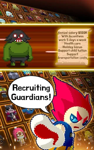 Videogame Guardians ڈاؤن لوڈ کریں – بہترین ریٹرو آئیڈل آر پی جی گیم - Screenshot 10