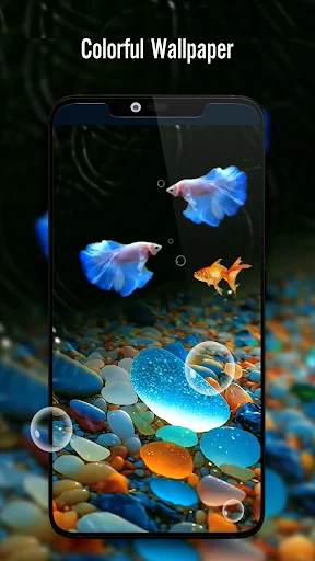 Fish On Screen 3D Wallpaper ڈاؤن لوڈ کریں – بہترین لائیو وال پیپر - Screenshot 3