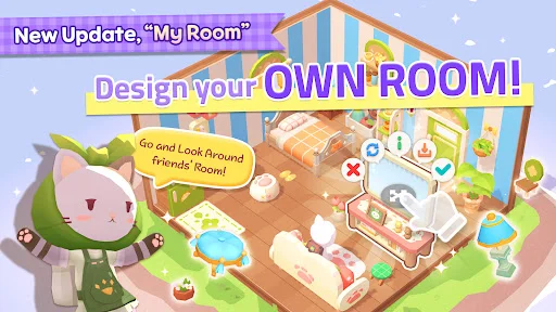 The Secret of Cat Island ڈاؤن لوڈ کریں – بلیوں کا پیارا فارمنگ گیم - Screenshot 1